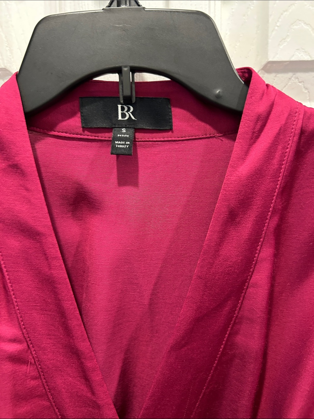 BR Satin Wrap dress- Raspberry - Picture 2 of 6